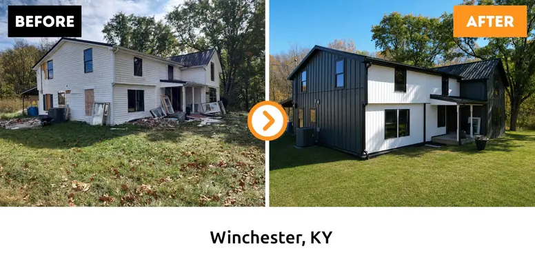 Winchester roof replacement before and after