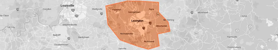 Remedy Roofing service area around Lexington, Kentucky
