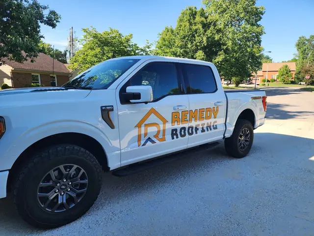 Remedy Roofing service truck