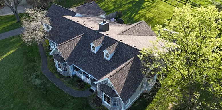 Completed asphalt roof replacement in Lexington, Kentucky